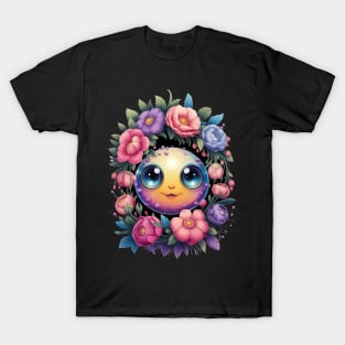 Cute Big Eyed Floral Creature Colorful Fantasy T-Shirt